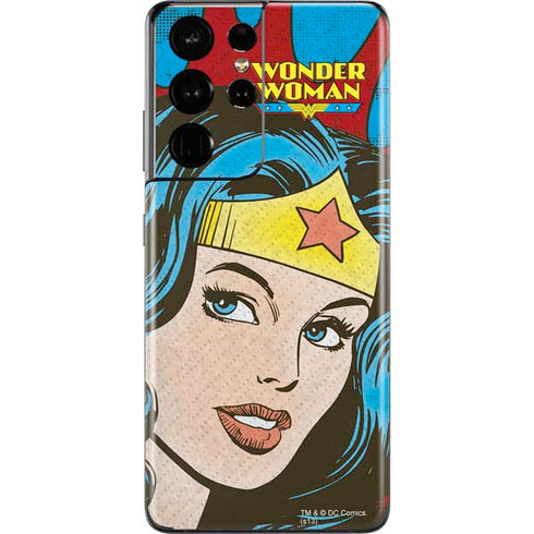 DC Comics Wonder Woman Vintage Profile Galaxy S21 Ultra 5G Skin